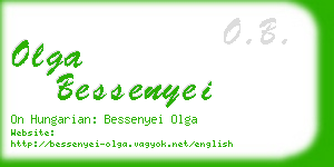 olga bessenyei business card